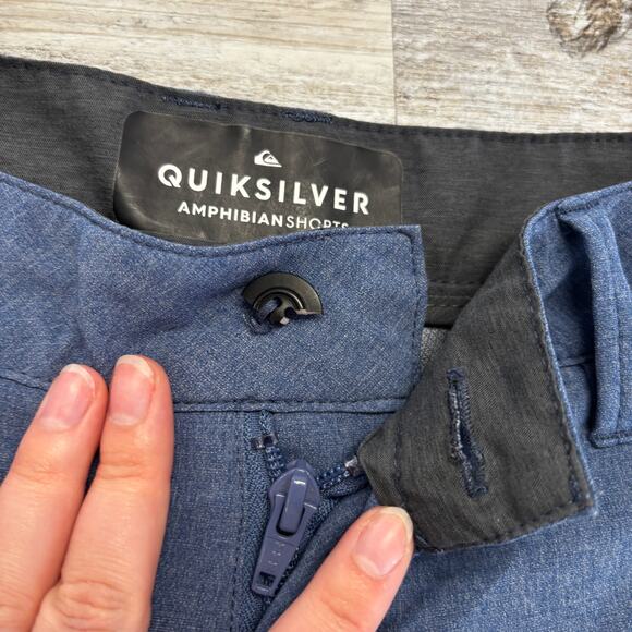 Quiksilver Amphibian Blue Mens 30 Casual Water Wear 4 Way Stretch‎ Hybrid Shorts - Picture 4 of 12